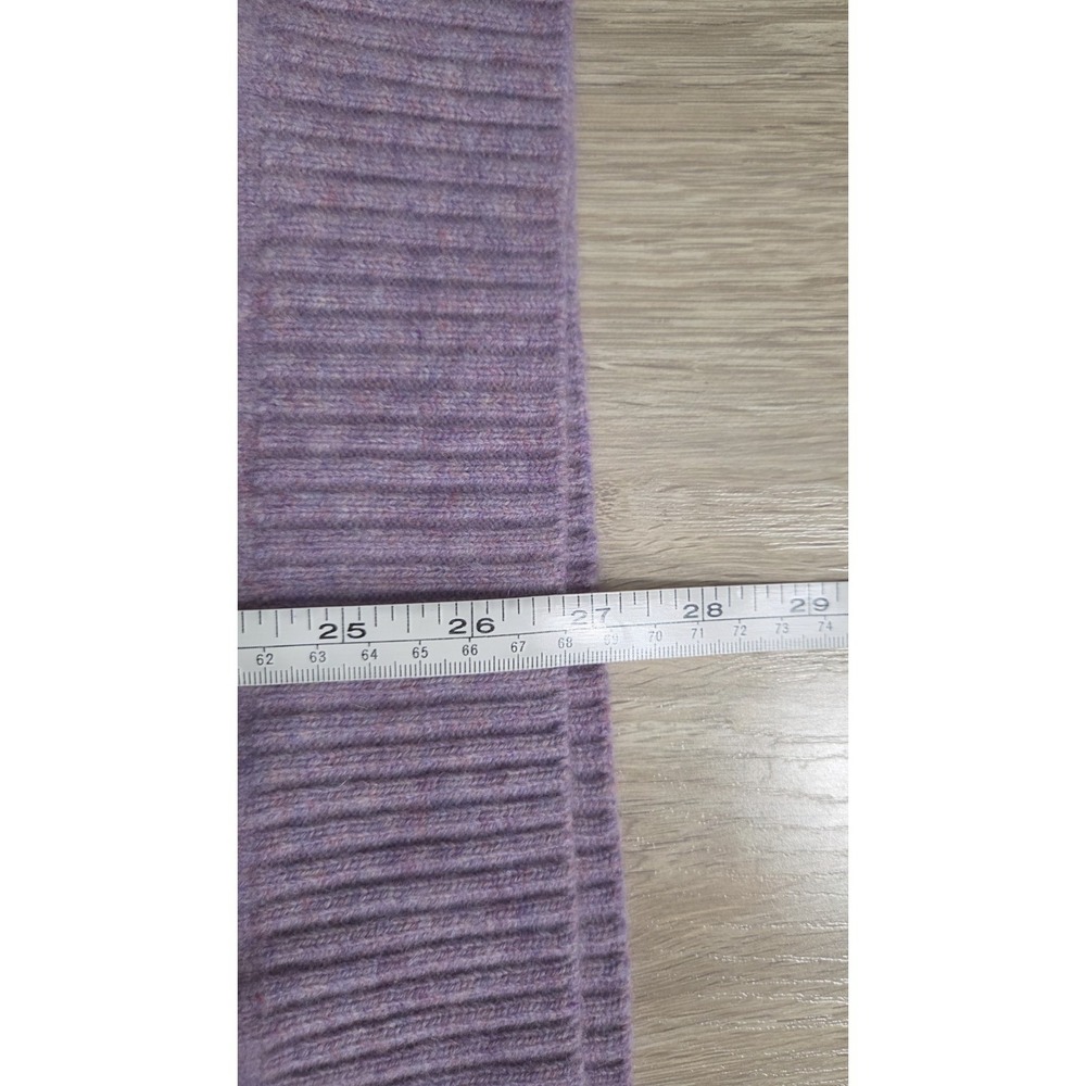 LL Bean Lavender Lamb Wool Pull Over Fair Isle Pattern Sweater Pockets XL Reg - Picture 5 of 6